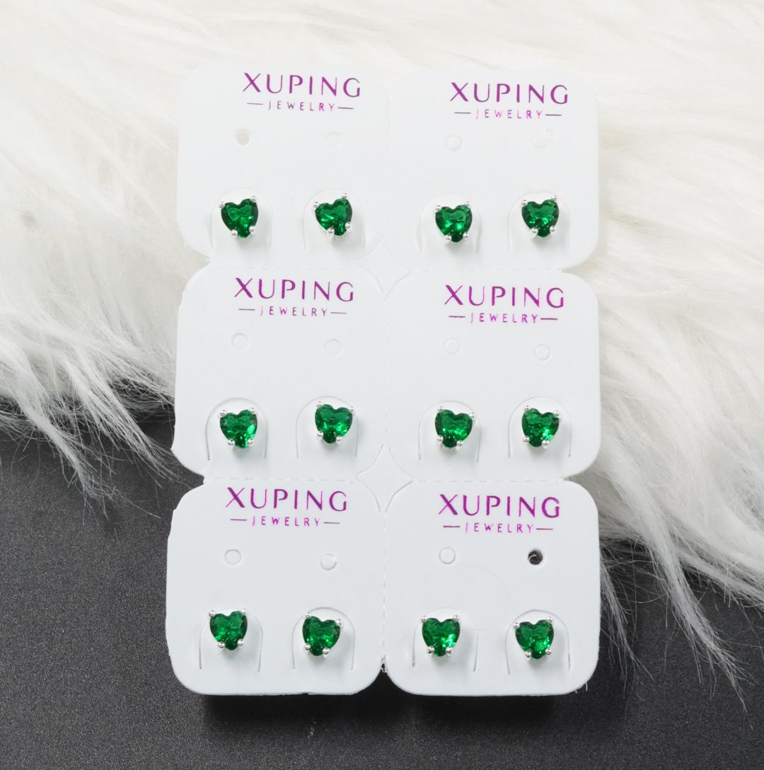 TOPO CORAZON VERDE TIPO ESMERALDA PLAT#5